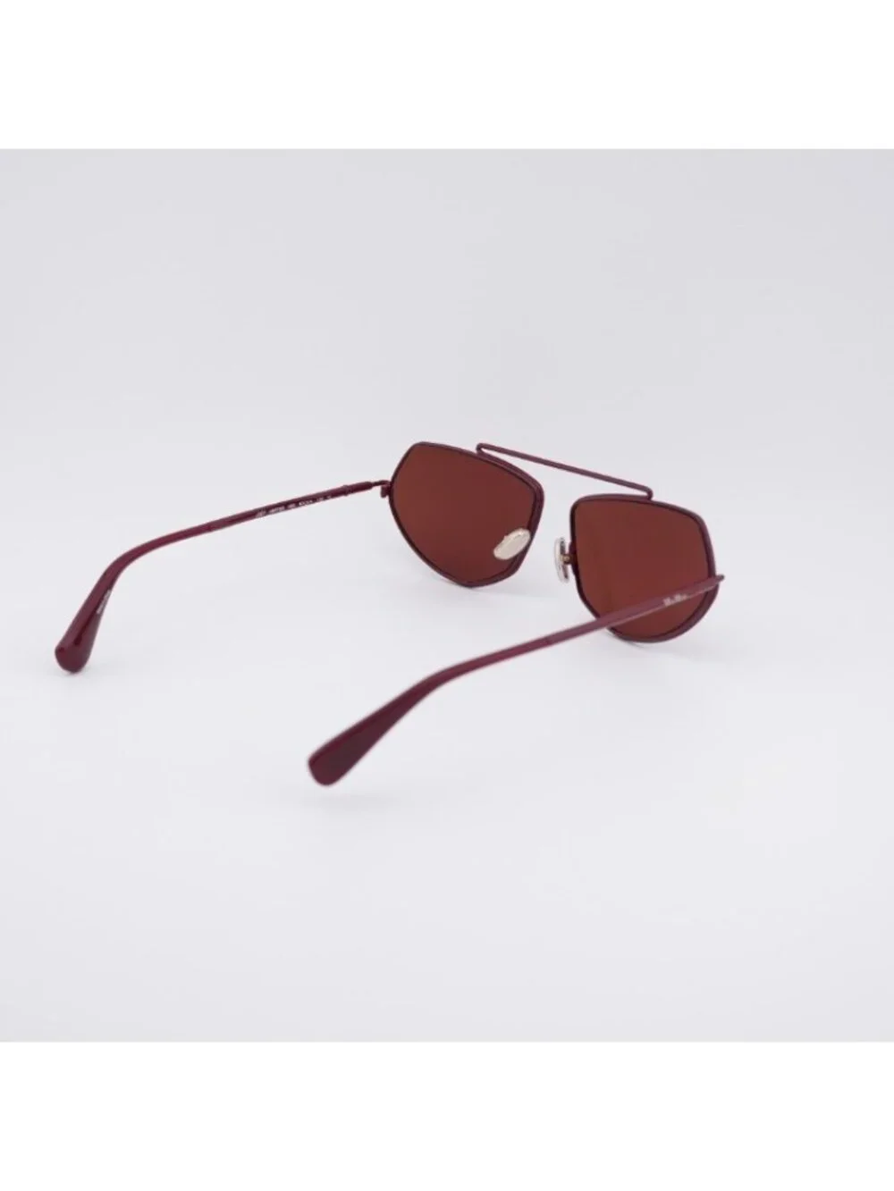 Max Mara MM0165 69S Joey Sunglasses Shiny Bordeaux Geometric Frame